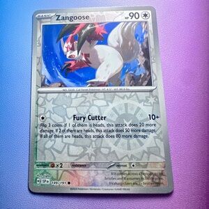 zangoose [reverse holo] - 149/191 (common) — pokemon: surging sparks